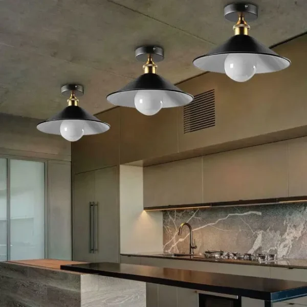 Ceiling Light Round Cone Down Lights Bathroom Kitchen Living Room Ceiling Lamp~1349