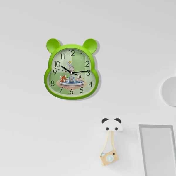 Bear Shaped Wall Clock for Children's Room with Quartz Movement~5169 - Image 2