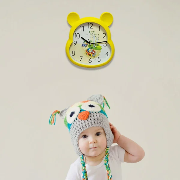 Bear Shaped Wall Clock for Children's Room with Quartz Movement~5169