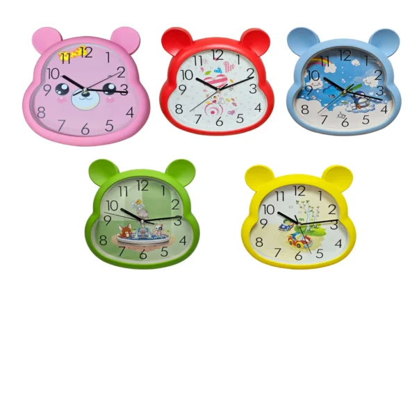 Bear Shaped Wall Clock for Children's Room with Quartz Movement~5169 - Image 5