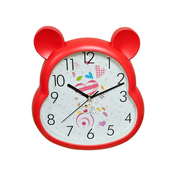 Bear Shaped Wall Clock for Children's Room with Quartz Movement~5169 - Image 3