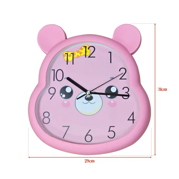 Bear Shaped Wall Clock for Children's Room with Quartz Movement~5169 - Image 9