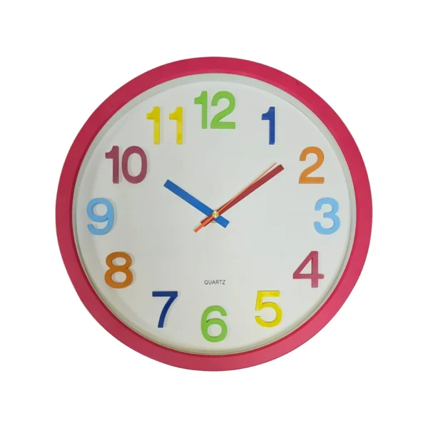 Kids Room Colorful Round Ticking Number Quartz Childrens Clock ~ 5172 - Image 6