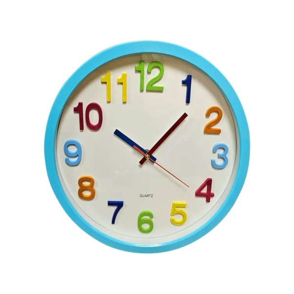 Kids Room Colorful Round Ticking Number Quartz Childrens Clock ~ 5172 - Image 4