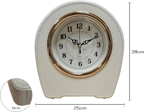 Indoor Mantel Leather Living Room Desktop Table Clock~5401 - Image 11