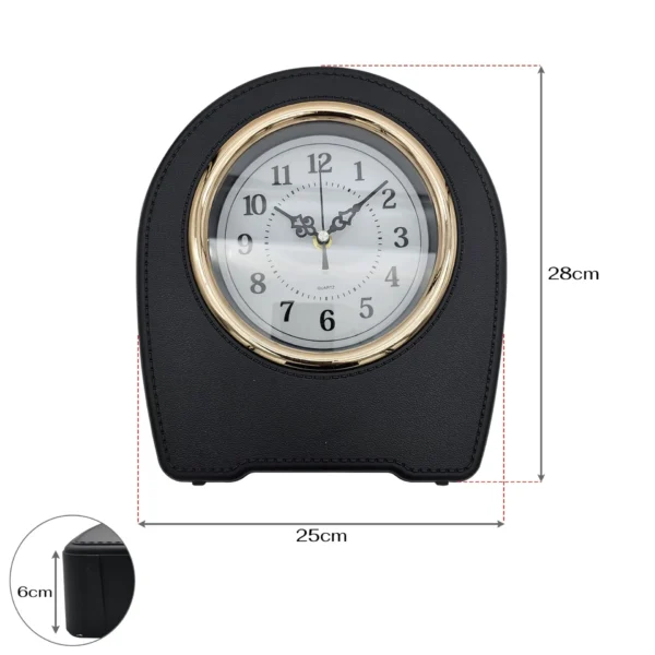 Indoor Mantel Leather Living Room Desktop Table Clock~5401 - Image 9