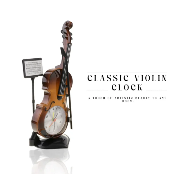 Violin Design Alarm Clock-Creative Bedside Clock for Music Lovers~5224 - Image 5