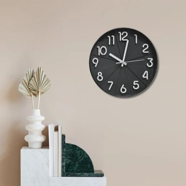 Round Creative Fashion Silent Wall Clock Non-Ticking Noises ~5397