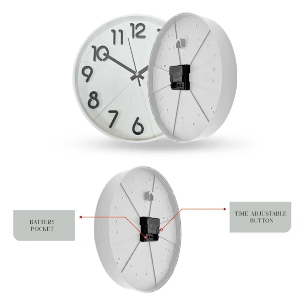 Round Creative Fashion Silent Wall Clock Non-Ticking Noises ~5397 - Image 14