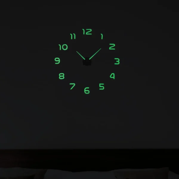 Modern Frameless 3D Dark Glow Wall Clock ~5405