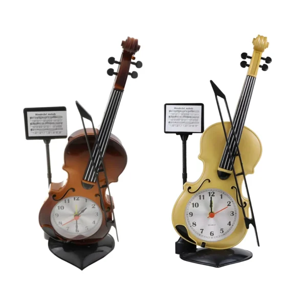 Violin Design Alarm Clock-Creative Bedside Clock for Music Lovers~5224 - Image 7