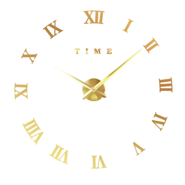 Modern Large 3D Roman numerals Frameless Sticker clock ~5408 - Image 9