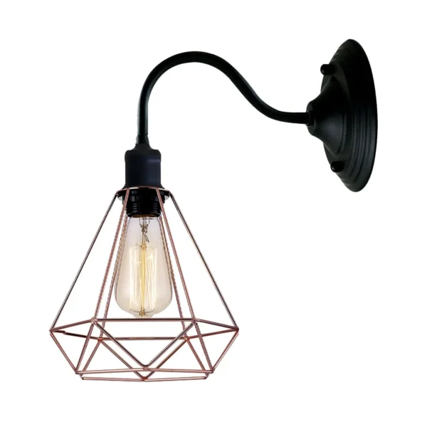 Modern Industrial Vintage Indoor Rose Gold colour Wall Light Lamp Fitting Fixture E27 Holder UK~3675 - Image 4