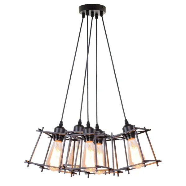 Vintage Industrial Retro Ceiling Light Cage Loft Chandelier Pendant Light Lamp~2143 - Image 3