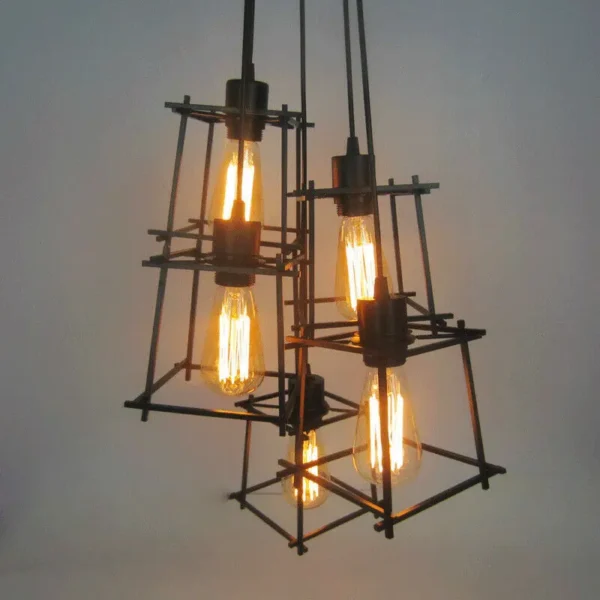 Vintage Industrial Retro Ceiling Light Cage Loft Chandelier Pendant Light Lamp~2143 - Image 2