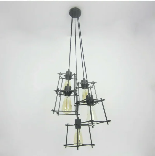 Vintage Industrial Retro Ceiling Light Cage Loft Chandelier Pendant Light Lamp~2143 - Image 5