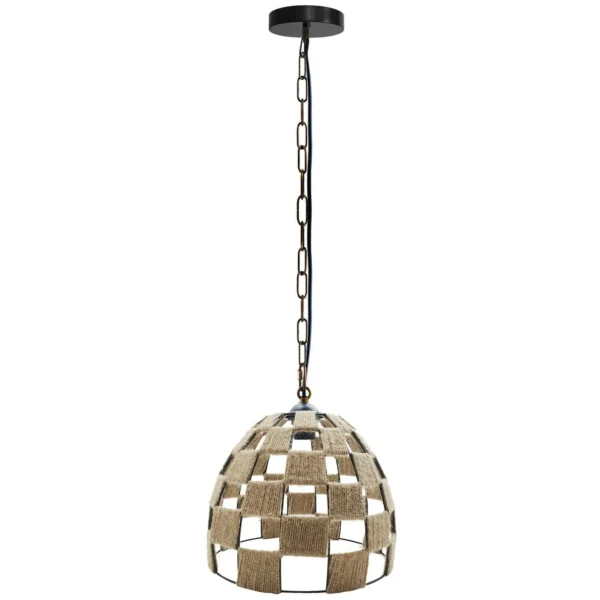 Dome Shape Ceiling Pendant Light Hemp Rope Hanging Light E27 Lamp Shade~1535 - Image 6