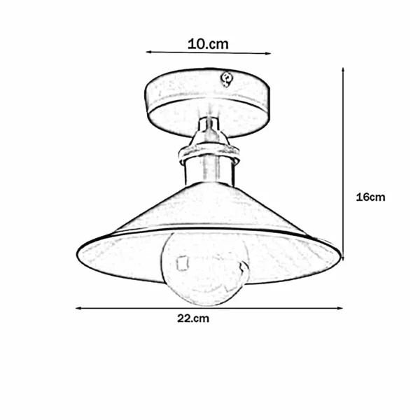 Ceiling Light Round Cone Down Lights Bathroom Kitchen Living Room Ceiling Lamp~1349 - Image 9