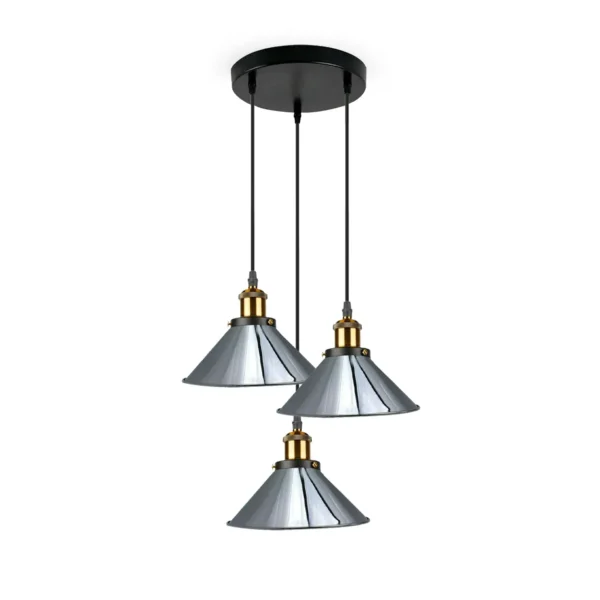 Industrial Vintage Metal Pendant Light Shade Chandelier Retro Ceiling White LampShade~3862 - Image 9