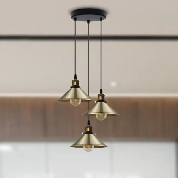 Industrial Vintage Metal Pendant Light Shade Chandelier Retro Ceiling White LampShade~3862 - Image 12