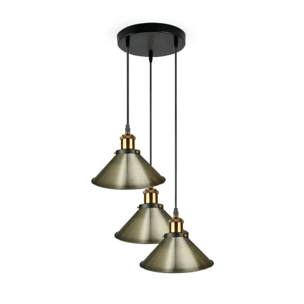 Industrial Vintage Metal Pendant Light Shade Chandelier Retro Ceiling White LampShade~3862 - Image 15