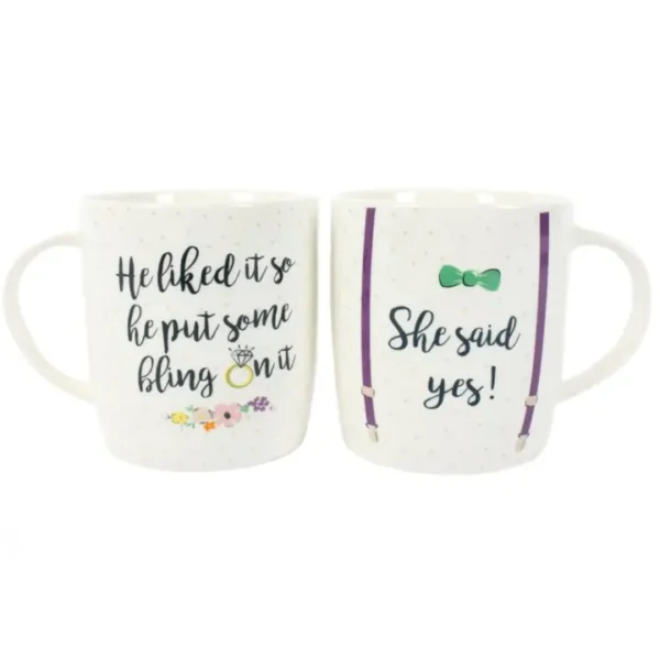 Set of 2 She Said Yes Mugs - Image 2