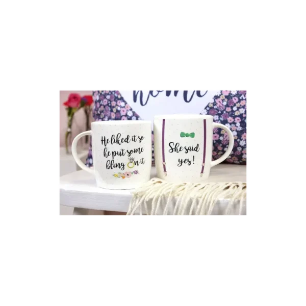 Set of 2 She Said Yes Mugs - Image 4