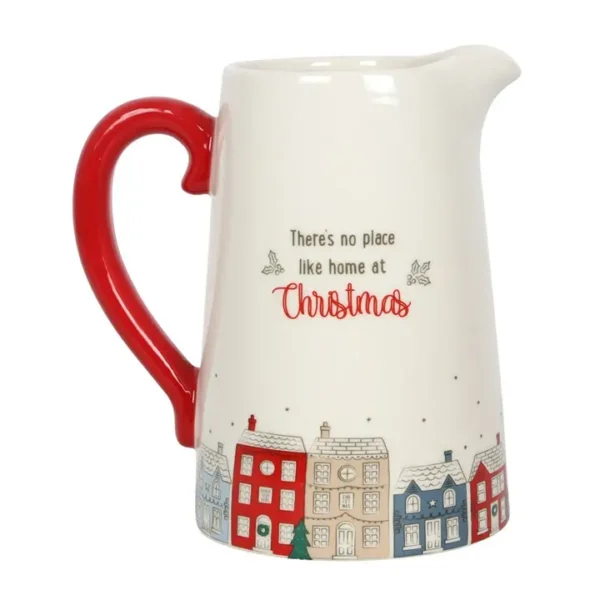 17cm Christmas Village Ceramic Flower Jug - Image 2