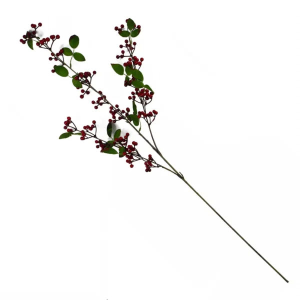 Artificial Red Christmas Berry Spray Branches 6 x 80cm - Image 5