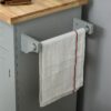 HOMCOM Rolling Kitchen Island Storage Trolley with Rubber Wood Top & Drawers for Dining Room, Grey - Image 8