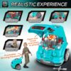 HOMCOM Kids Truck Engine Toy Set, with Horn, Light, Car Key, for Ages 3-5 Years - Teal - Image 3