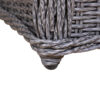 Outsunny 5PCS Deluxe Garden Rattan Furniture Sofa Chair & Stool Table Set Patio Wicker Weave Furniture Set Aluminium Frame Fully-assembly - Grey - Image 6