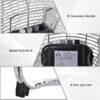 HOMCOM 20" Chrome Metal Floor Fan with Tilting, High Velocity, 3 Speed, Portable Gym Fan for Home Office, Silver - Image 3