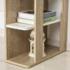 HOMCOM Computer Desk, Writing Desk with 3-Tier Storage Shelf, Work Table for Home Office, Study, Living Room, Oak and White - Image 7