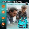 HOMCOM Kids Truck Engine Toy Set, with Horn, Light, Car Key, for Ages 3-5 Years - Teal - Image 6