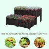 Outsunny Set of 4 26L Garden Raised Bed Elevated Patio Flower Plant Planter Box PP Vegetables Planting Container, Brown - Image 3