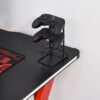 HOMCOM RGB 120 x 66cm Gaming Desk, Computer Table with Carbon Fibre Surface, Headphone Hook, Cup Holder, Controller Rack, Home Office Desk, Black and Red - Image 8