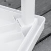 Outsunny Garden Side Table Plastic Outdoor Square Coffee End Table for Drink Snack, White - Image 8