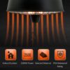 Outsunny Adjustable Power 1000/2500W Infrared Halogen Electric Patio Light Heater, Ceiling Hanging Mount -Black - Image 5