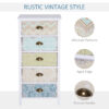 HOMCOM Chest of 5 Drawers Bedside Cabinet Side Storage Chest Entryway Living Room Bedroom Furniture Organizer Unit - Image 5