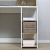 HOMCOM Computer Desk with Drawers and Storage Shelves, Reception Desk, Study Workstation for Home Office, 137 x 55 x 92cm, Oak and White - Image 6