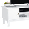 HOMCOM TV Stand for TV up to 55", 2 Doors TV Cabinet with Open Storage Shelves and Cable Management, TV Table Unit for Living Room Bedroom Entertainment Room, 120L x 45W x 50.5H, White - Image 5