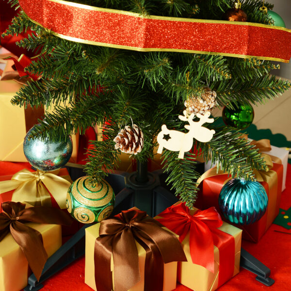 HOMCOM 5ft Unlit Artificial Christmas Tree, Pencil Slim Xmas Tree with Solid Stand and Realistic Branches, Green - Image 7