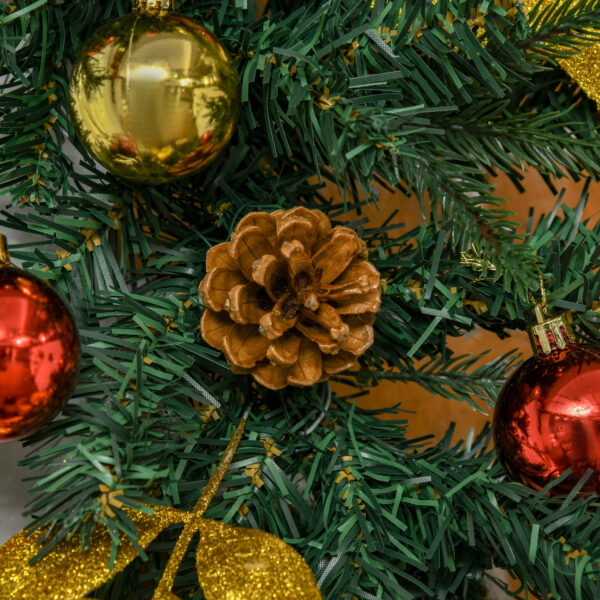 HOMCOM 2.7M Artificial Christmas Garland w/ Pine Cones Decorations Seasonal Style Beauty Home Fireplace Doors - Image 8