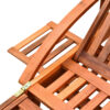 Outsunny Outdoor Garden Patio Wooden Sun Lounger Foldable Recliner Deck Chair Day Bed Furniture with Wheels - Image 6