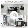 HOMCOM L-Shaped Computer Desk with Storage Compartments, Drawer and Cabinet, Laptop PC Corner Table, Home Office Workstation, 120 x 115 x 76cm, White - Image 5
