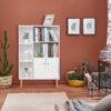 HOMCOM Sideboard Storage Cabinet Cupboard, Open Bookcase with 2 Doors 5 Compartments Wooden Modern Style for Living Room Bedroom Kitchen 80 x 23 x 123 cm, White - Image 6