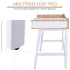 HOMCOM Computer Desk, Writing Desk, Study Workstation with Drawer, Storage Compartments, Cable Management, Laptop Table, Metal Frame, 100 x 55 x 81.5cm, Oak and White - Image 5