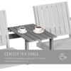 Outsunny 2-Seater Garden Bench Antique Loveseat for Yard, Lawn, Porch, Patio, Steel, Grey - Image 5