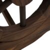 Outsunny Garden Rustic Wooden Bench Wheel-Shaped Legs Slatted Seat Stable Reinforced Structure Outdoor Patio Garden 2-Person Bench Seat - Brown - Image 8